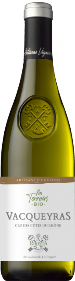 Bio wijn Frankrijk Rhonéa, Côtes AOC Rhône, Blanc, Nos Bio, Vacqueyras, du Terroirs